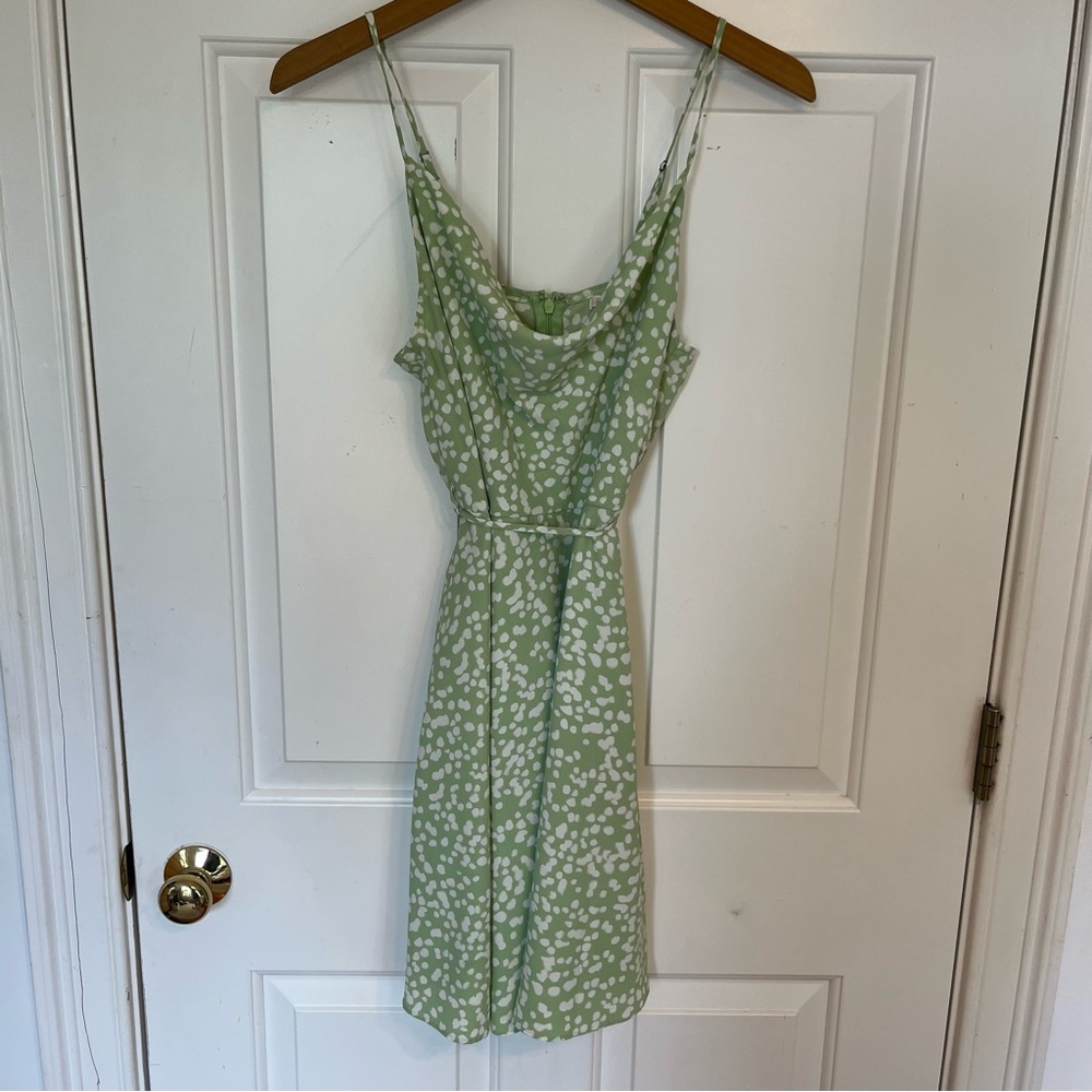 Gianni Bini Mint Green Polka Dot Mini Dress